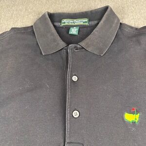 Masters Collection Mens Black Pima Cotton Golf Polo Shirt Size M Mercerized